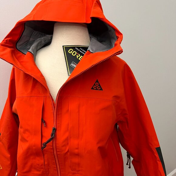 NEW NIKE ACG Gore-tex "Misery Ridge" Orange Jacket Sz L - Picture 11 of 13